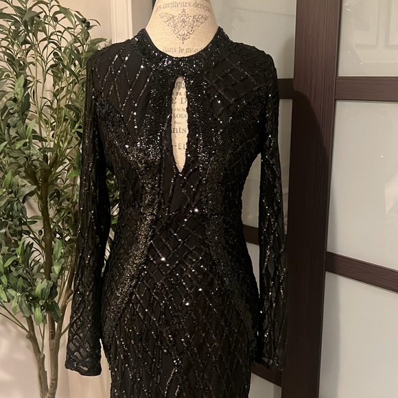 NWT - L’ATISTE Black Sequin Dress - Size Medium - Picture 2 of 6
